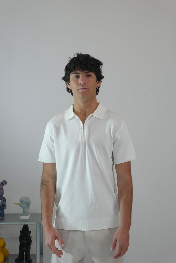 POLO IN FILO CON ZIP