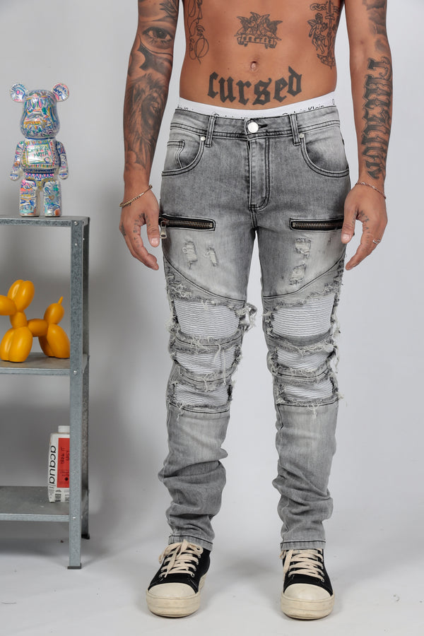 BIKER GRIGIO ZIP