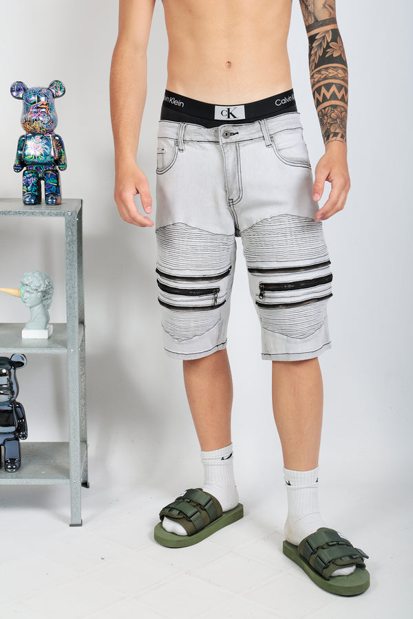 BERMUDA BIKER MULTI ZIP