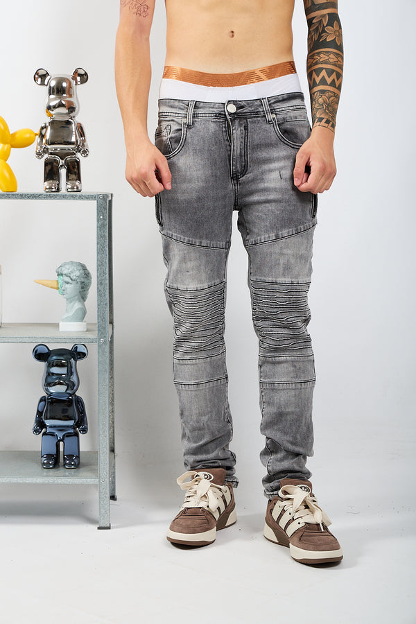 BIKER GRIGIO ZIP